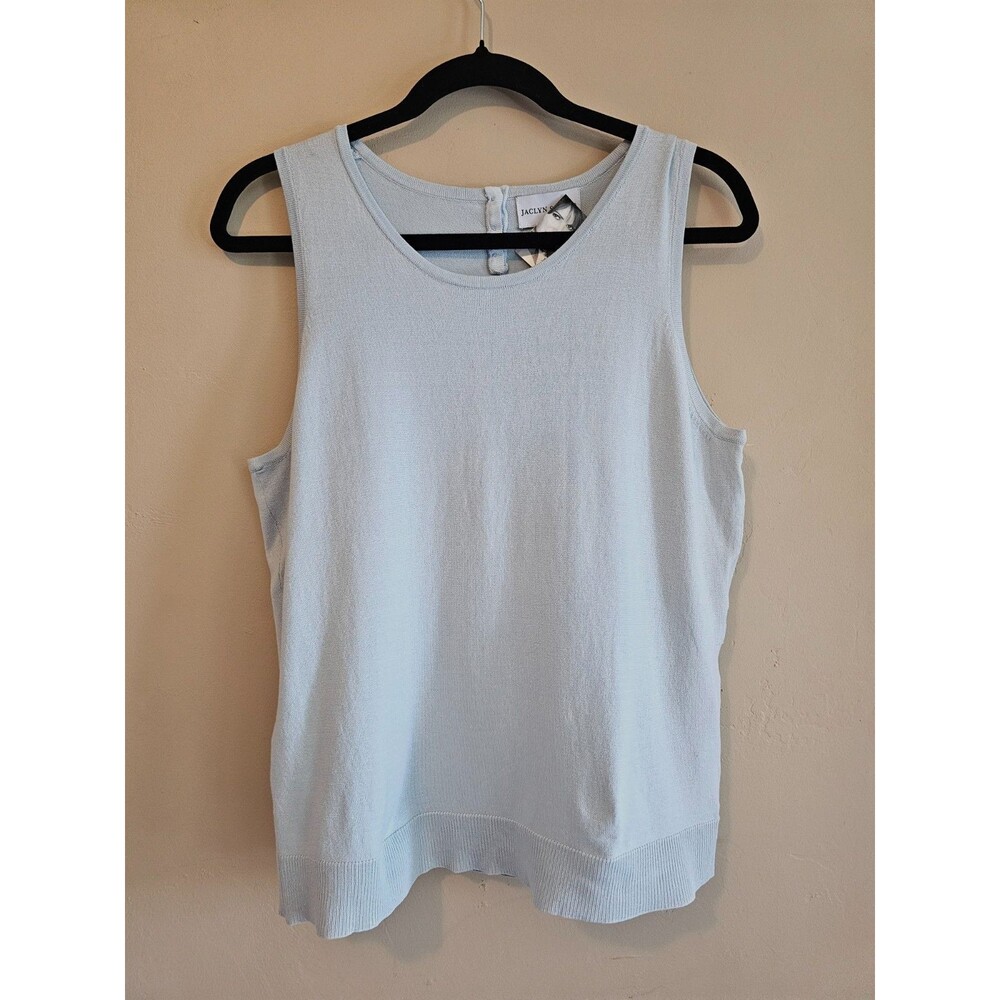 Jaclyn Smith vintage pewter colored silk/cotton tank, staple piece, NWT-Lrg